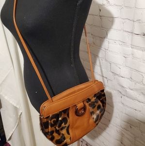 TWO Carlos Felchi Purses -  Leopard Print & tic/tac/toe